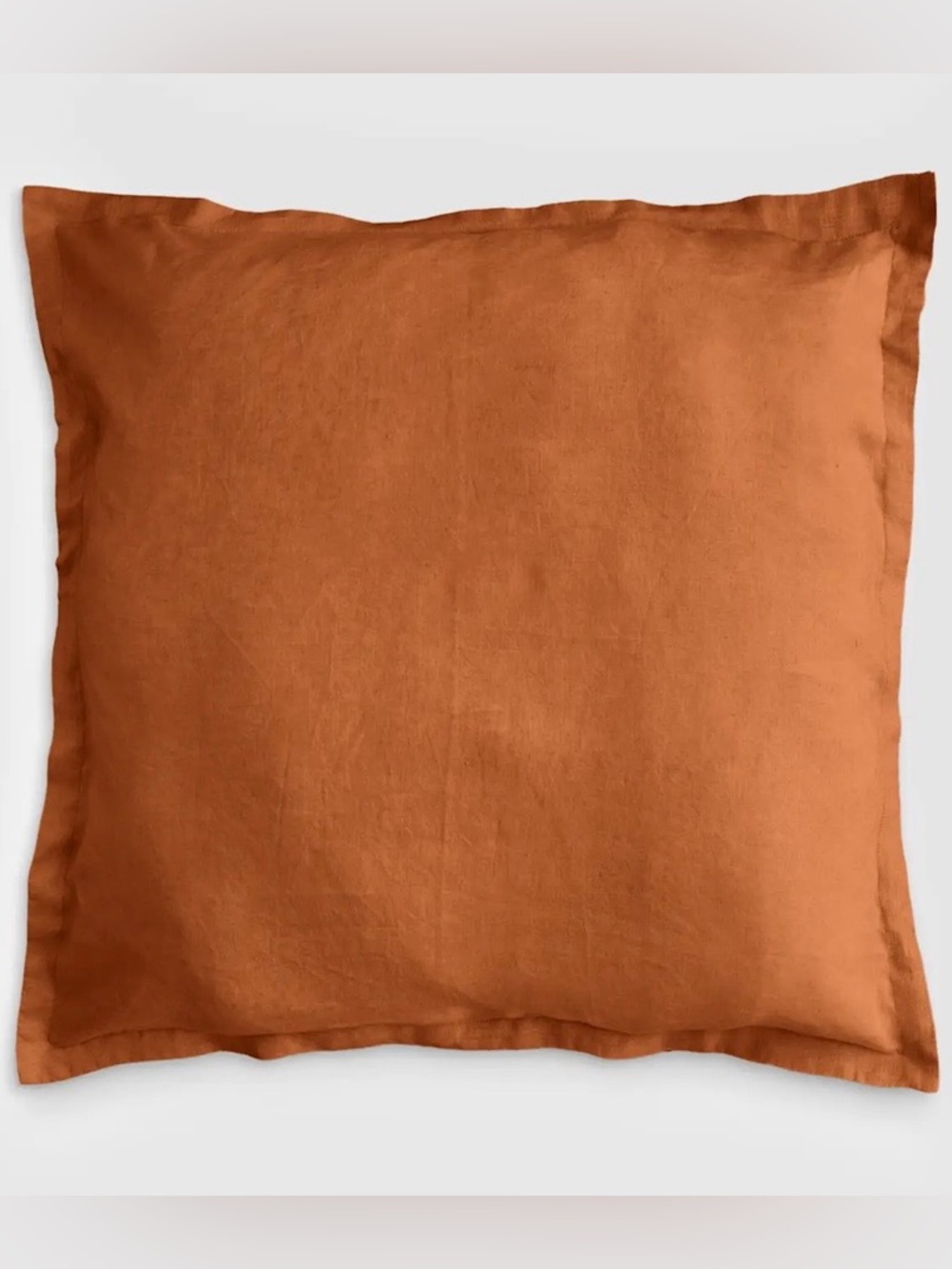 Quince European Linen Euro Sham, 26 X 26 (Terracotta)
